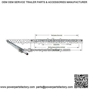 61" Square Galvanized Trailer Axle (2,000 lb.)