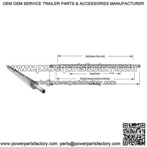 63" Square Galvanized Trailer Axle (2,000 lb.)