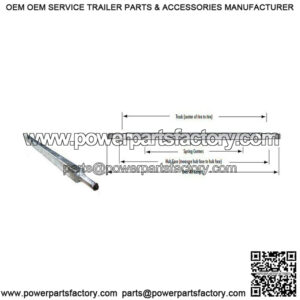 65" Square Galvanized Trailer Axle (2,000 lb.)