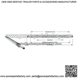 69" Square Galvanized Trailer Axle (2,000 lb.)