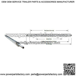 85" Square Galvanized Trailer Axle (2,000 lb.)