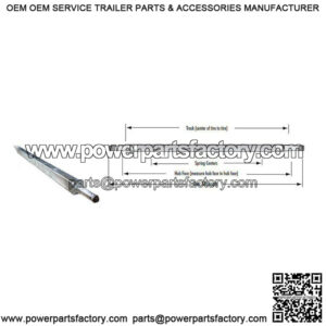 89" Square Galvanized Trailer Axle (2,000 lb.)