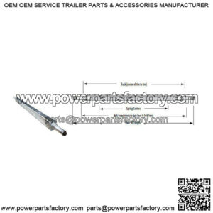 91" Square Galvanized Trailer Axle (2,000 lb.)