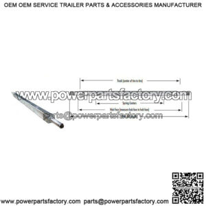 93" Square Galvanized Trailer Axle (2,200 lb.)