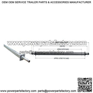 71.50" Square Galvanized Trailer Axle (3,500 lb.)