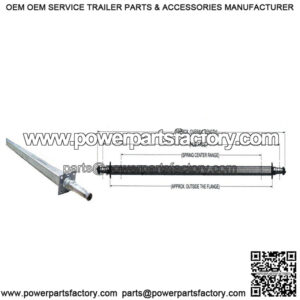 73.25" Square Galvanized Trailer Axle (3,500 lb.)