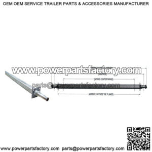 75.25" Square Galvanized Trailer Axle (3,500 lb.)