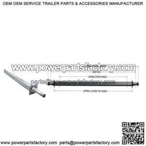 81.25" Square Galvanized Trailer Axle (3,500 lb.)