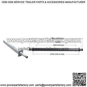83.50" Square Galvanized Trailer Axle (3,500 lb.)