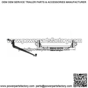 84" Round Tube 4" Drop Trailer Axle (3500 lb.)