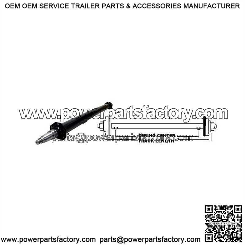 96" Round Tube Straight Trailer Axle (7000 lb.)