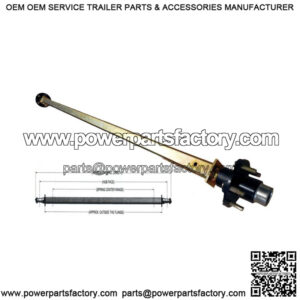 67" Zinc Plated Trailer Axle (2700 lb.)