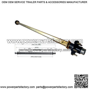 76.50" Zinc Plated Trailer Axle w/Hubs (2,700 lb.)