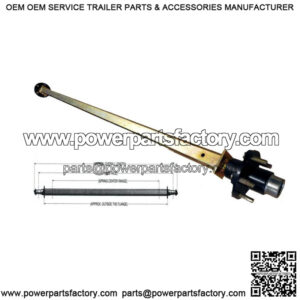 80.81" Zinc Plated Trailer Axle (2700 lb.)