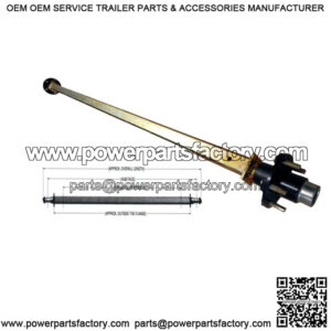 82.50" Zinc Plated Trailer Axle w/Hubs (2,700 lb.)