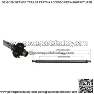 87.32" Trailer Axle w/Hubs (3,500 lb.)