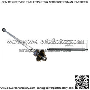 88" Galvanized Trailer Axle w/Hubs (3,500 lb.)