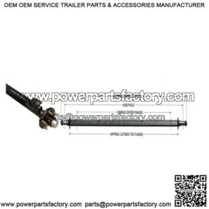 65" Painted Trailer Axle w/Hubs (Straight)