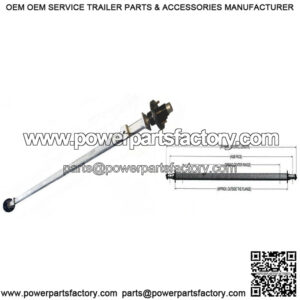 2" Square (3500 lbs.) Galv. Straight Axle w/Hubs