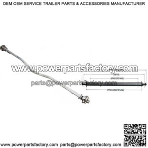 2" Square (3500 lbs.) Drop Center Axle w/Hubs