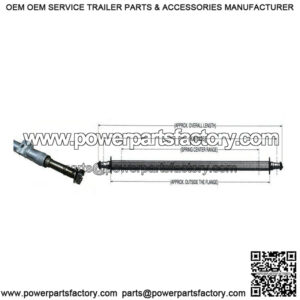 68" Round Tube Straight Trailer Axle (1500 lb.)