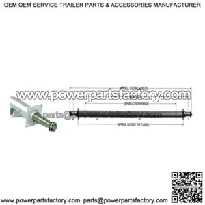 76.50" Round Galvanized Trailer Axle (3,750 lb.)