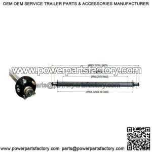 92.13" Square Galvanized Trailer Axle (3,750 lb.) w/Hubs