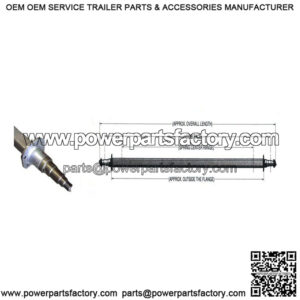 91.87"  2" x 3" Galvanized Trailer Axle (5,200 lb.)