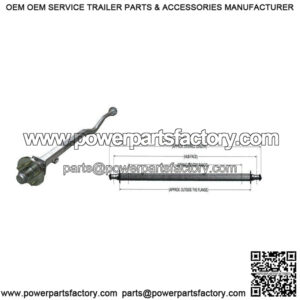 2" Square (3700 lbs.) Drop Center Axle w/Hubs