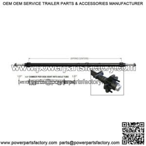 Straight Trailer Axle 3.5K with Idler Hubs 72" H.F. / 58.5" S.C.