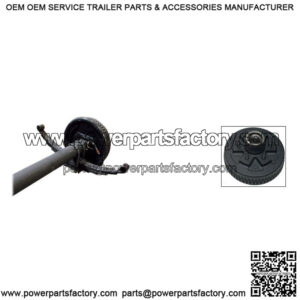 Straight Trailer Axle 5.2K w/Electric Brakes 85" H.F. / 70" S.C.