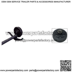 Drop Trailer Axle 5.2K w/Electric Brakes 93.75" H.F. / 77" S.C.