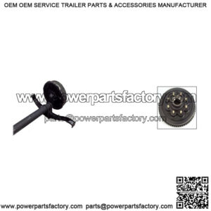 4" Drop Trailer Axle 7K w/Electric Brakes 93.75" H.F. / 77" S.C.