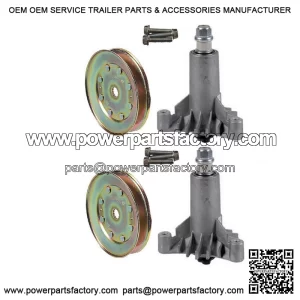 (2) 42" MOWER DECK MANDRELS 130794 PULLEYS 173436" For CRAFTSMAN