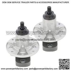 2 Pack Spindle Assembly W/Pulley Nut New For John Deere L111 L118 L120 L130