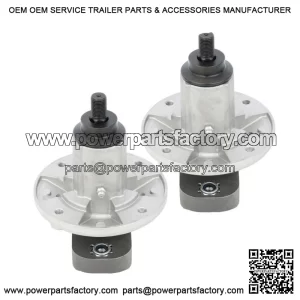2 Pack Spindle Assembly W/Pulley Nut For John Deere L118 L120 L130ping