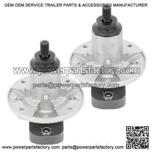 2 Pack Spindle Assembly W/Pulley Nut New Fits John Deere L111 L118 L120 L130