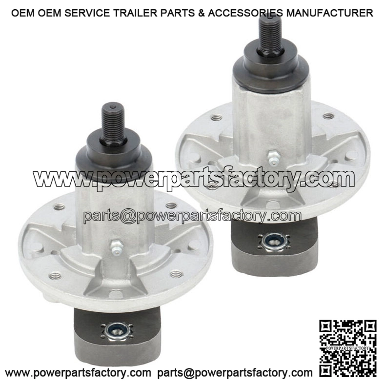 2 Pack Spindle Assembly W/Pulley Nut New Fits John Deere L111 L118 L120 L130