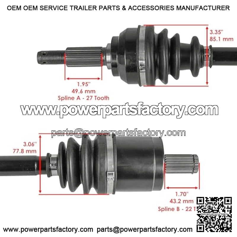 Front Right CV Axle Compatible with John Deere Gator HPX815E HPX615E HPX850D 4x2 4x4 HPX XUV - Image 3