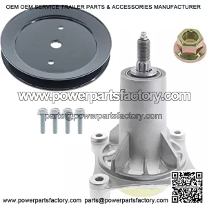 532192870 Spindle Assembly, 332516B Spindle Pulley for Husqvarna 42 46 48 54 Inch Deck Z254 YTH24K48 YTH22V46 532192870 192870 with Nut Bolts