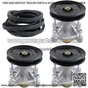 3Pack 532174356 Spindle Assembly with 539113962 Spindle Pulley 539117245 Belt for Husqvarna RZ4623 RZ5424 RZ4619 EZ 17 EZ 21 RZ 4622 RZ 46I LSZ 4622 RZ 4620 Z 246 RZ 4621 Zero Turn