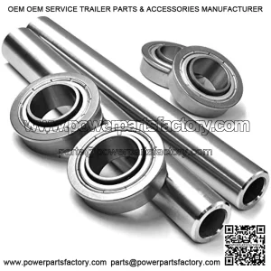 2 Kits Stainless Steel Front Axle & Bearing Conversion OEM Upgrade for Husqvarna Z242F Z246 Z246i Z248F Z254 Z254F Z254i EZ4824 RZ4621 RZ4824F RZ5424 RZ5426 RZ54i (Fits 6" Wheel Sleeves Only