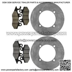 Rear Brake Discs & Brake Pads For Yamaha YXE70 YXE85 Wolverine X2 X4 XTR 16-25