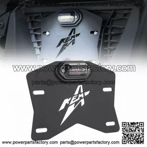 Universal LED License Plate Light Holder for ATV/UTV Can Am X3 Polaris RZR 1000 (For: John Deere Gator CS)