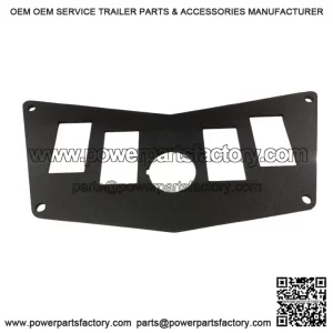 POLARIS RZR 800 900 570 DASH SWITCH PLATE ROUND PANEL METAL 5 SWITCHES ROCKER
