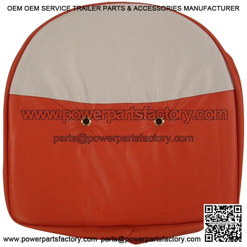 T295OW Orange & White Pan Seat Cover Fits Allis Chalmers Tractor Models - Image 2
