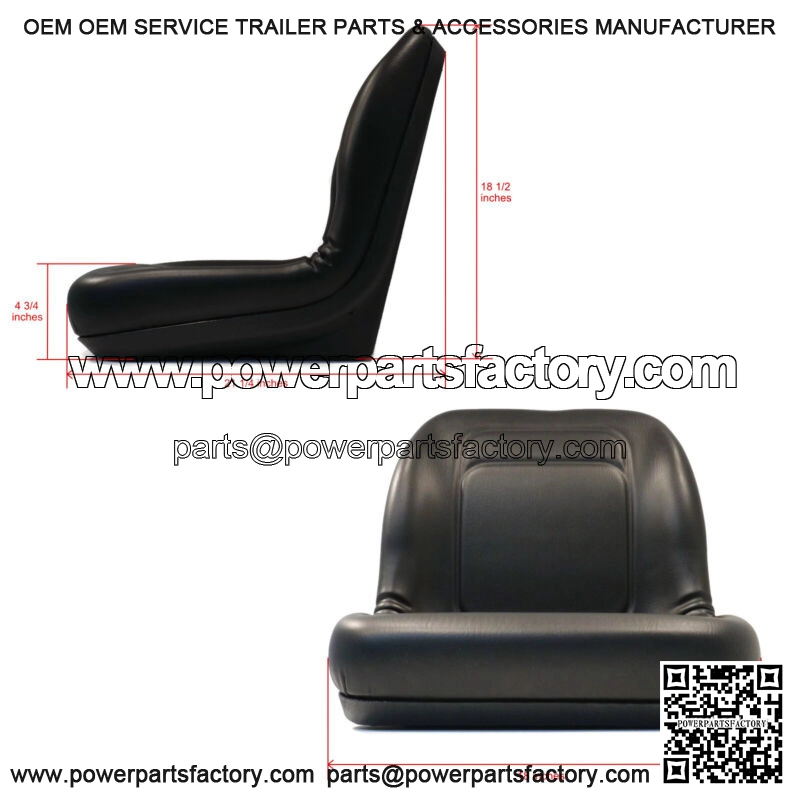 Black High Back Seat for John Deere TX Turf, TH 6x4, TE Gator Utility Vehicles - Image 2
