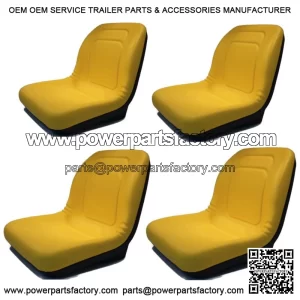 (4) Yellow High Back Seat fit John Deere Gator TX, Gator XUV, Gator 4x2 HPX, 4x4