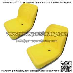 (2) Yellow HIGH BACK Seats for John Deere Gators TX: 4x2 & Turf TX UTV Vehicles