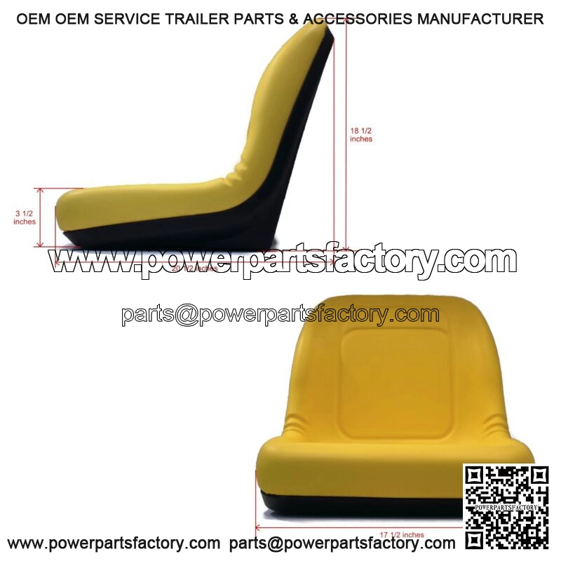 Yellow High Back Seat fits John Deere Gator TX, Gator XUV, Gator 4x2 HPX, 4x4 - Image 2